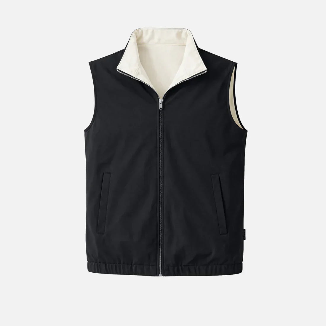 Reversible Gillet (Schwarz/Beige)